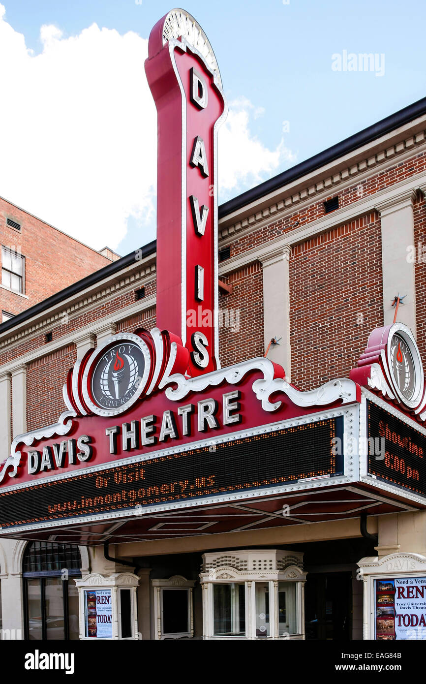 The historic Davis Theatre in Montgomery Alabama Stock Photo