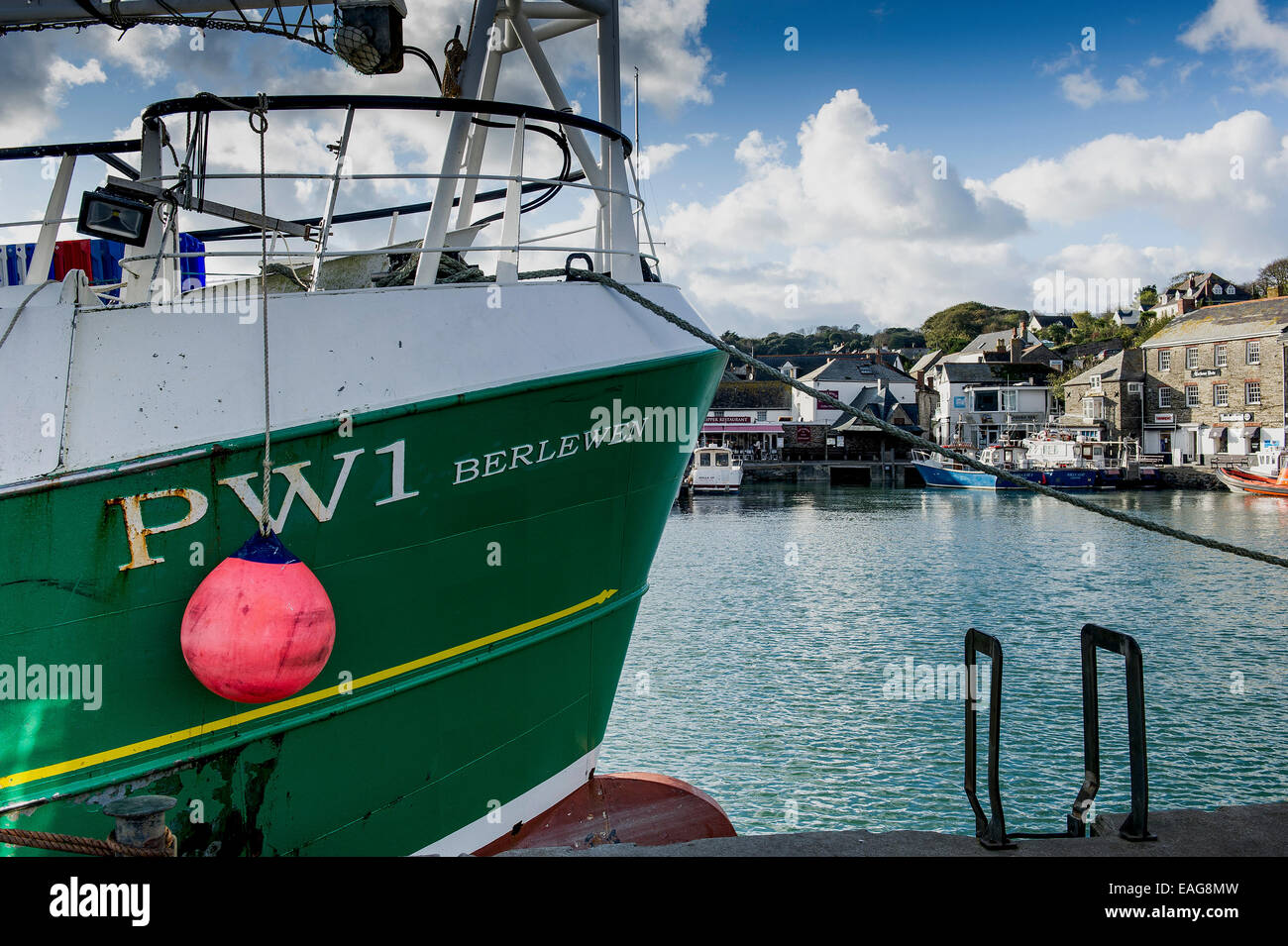 The gill netters 'Berlewen' and 'Charisma' moored in Padstow