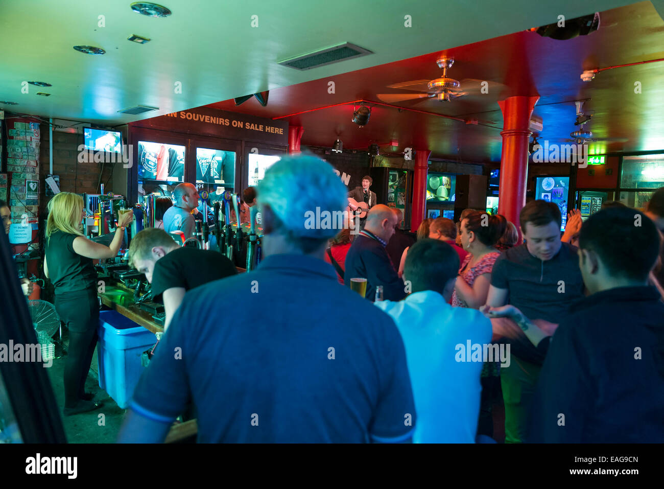 LIVERPOOL, ENGLAND - JUNE 8, 2014: The Cavern club in Liverpool Mathew Street. The Cavern Club is a rock and roll club in Liverp Stock Photo