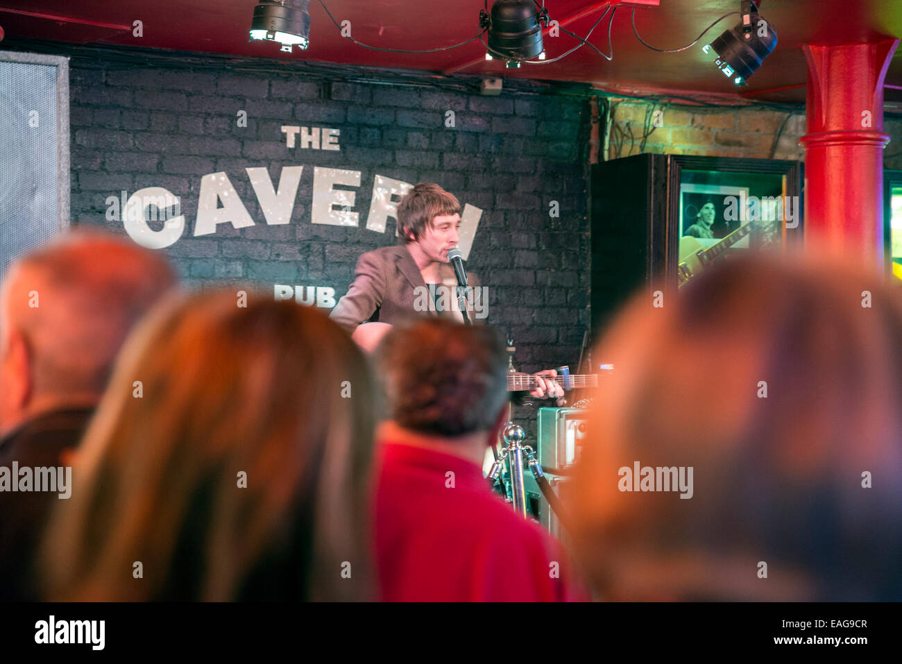 LIVERPOOL, ENGLAND - JUNE 8, 2014: The Cavern club in Liverpool Mathew Street. The Cavern Club is a rock and roll club in Liverp Stock Photo