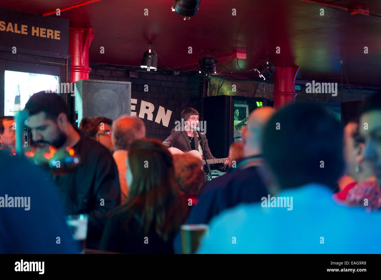 LIVERPOOL, ENGLAND - JUNE 8, 2014: The Cavern club in Liverpool Mathew Street. The Cavern Club is a rock and roll club in Liverp Stock Photo