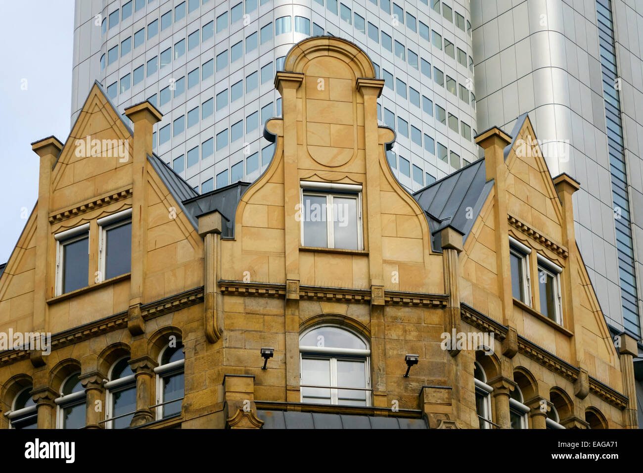 Construction style contrasts Stock Photo