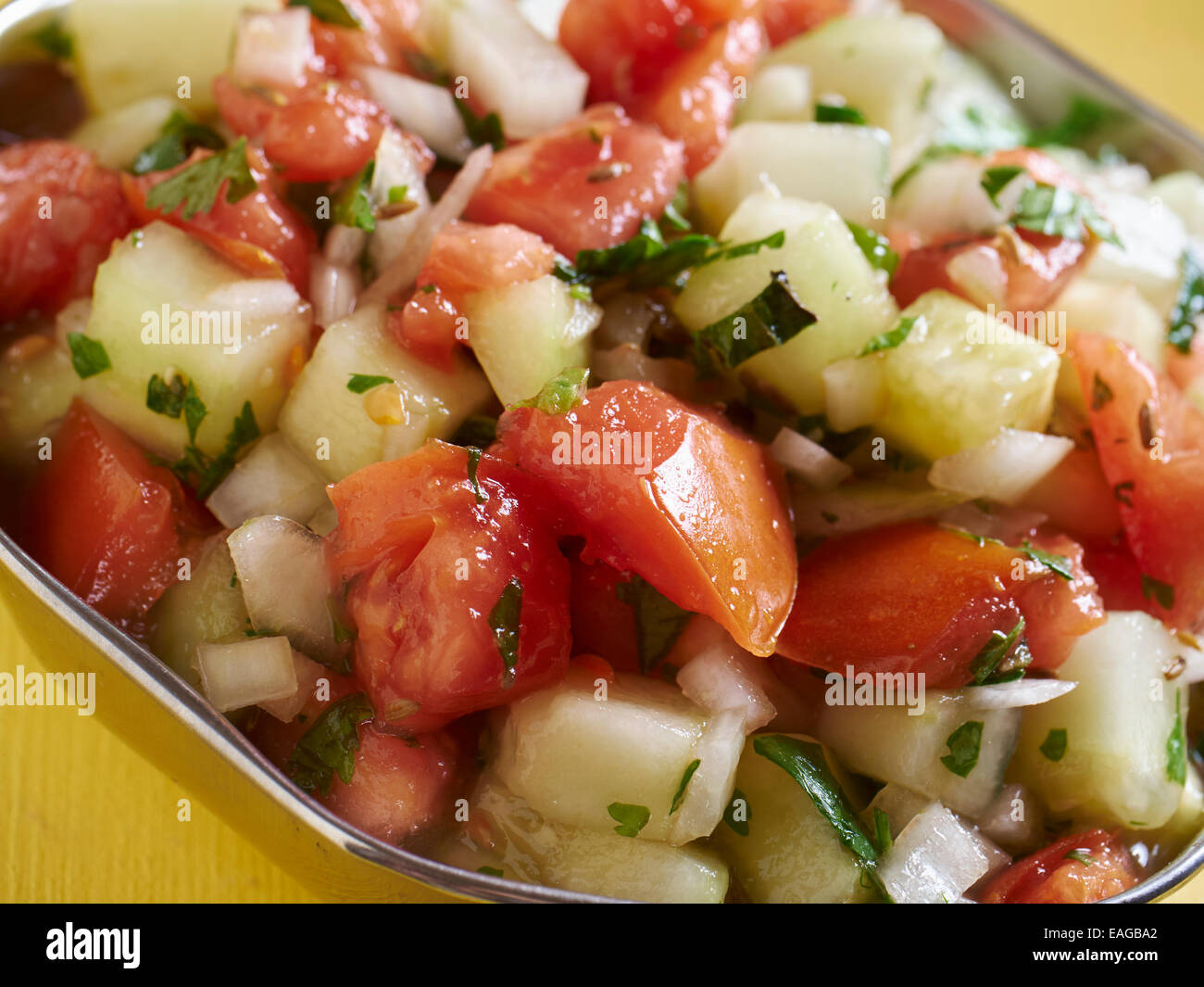 Indian chopped salad, Kachumber Stock Photo