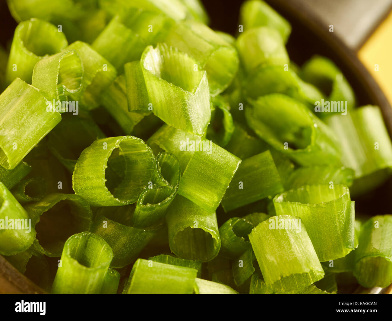 Chopped Scallions Stock Photo