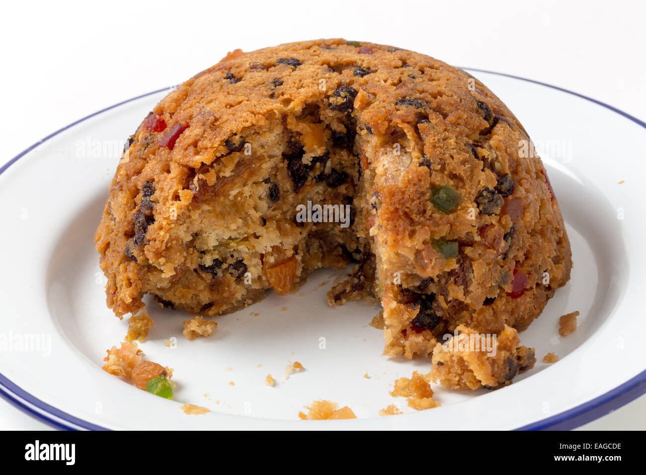 College pudding, the traditional steamed dessert served to students at