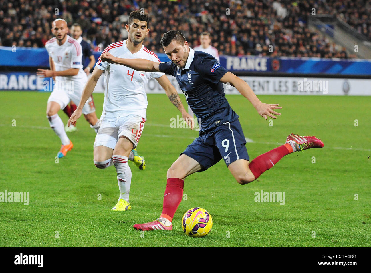 Stade de la Route-de-Lorient, Rennes, France. 14th November, 2014.  International football friendly. France versus