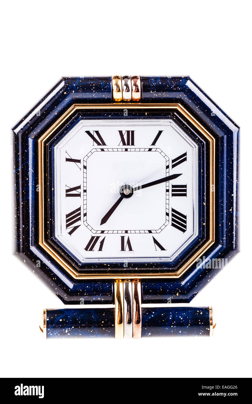 a luxurious table clock isolated over a white background Stock Photo ...