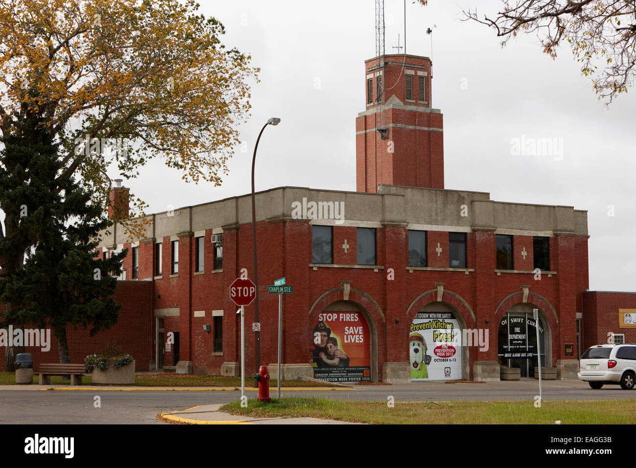 city of swift current fire department Saskatchewan Canada Stock Photo