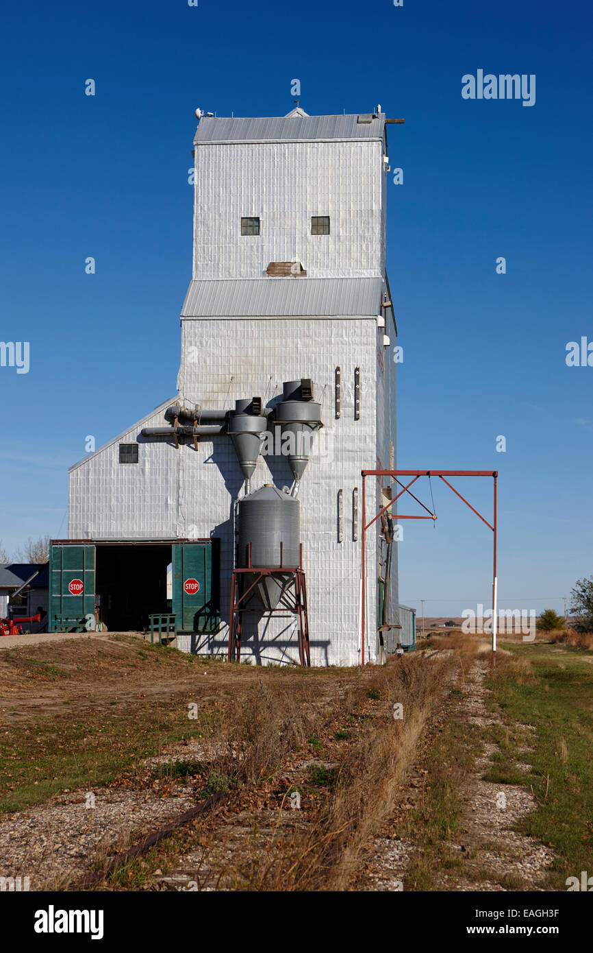 grain elevator and old train track landmark bengough Saskatchewan