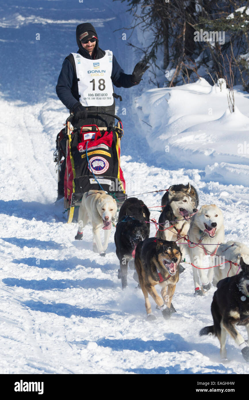 Lance Mackey On Long Lake At The Re-Start Of The 2012 Iditarod Sled Dog ...