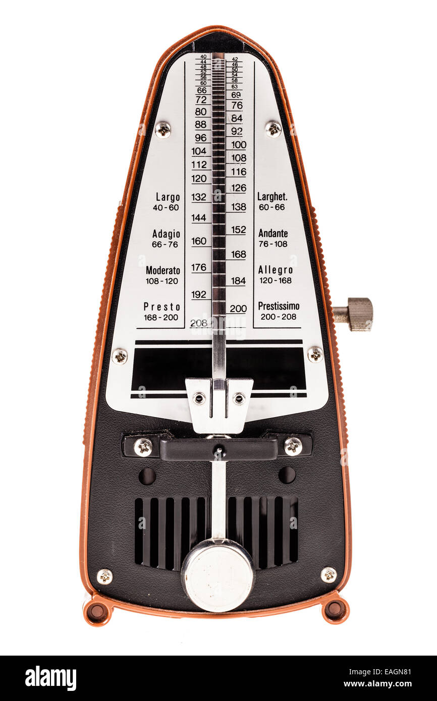 a small metronome isolated over a white background Stock Photo Alamy