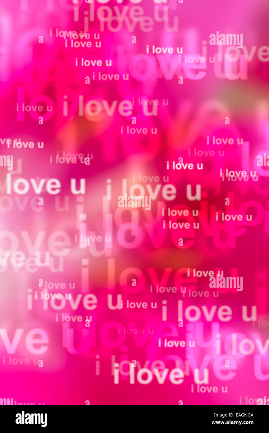 Words I Love You As Red Background Stock Photo Alamy