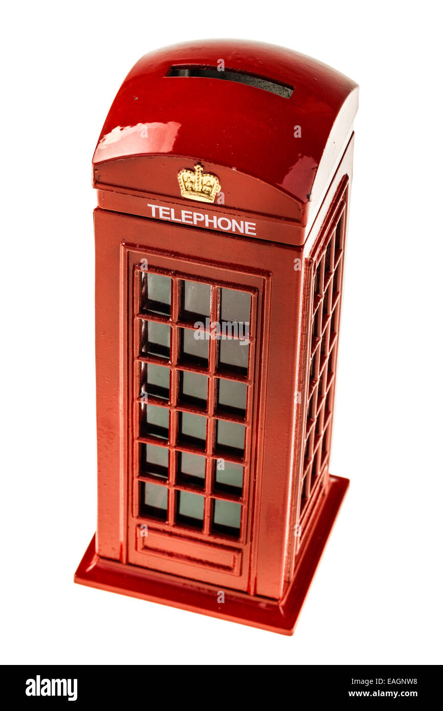 English Red Telephone Kiosk Cut Out Stock Images & Pictures - Alamy
