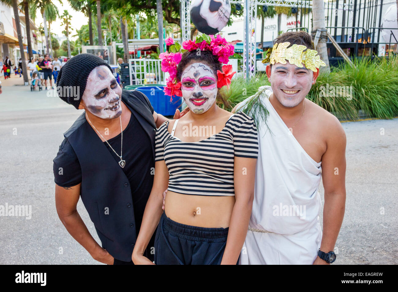 Miami Beach Florida,Lincoln Road,pedestrian mall arcade,Halloween
