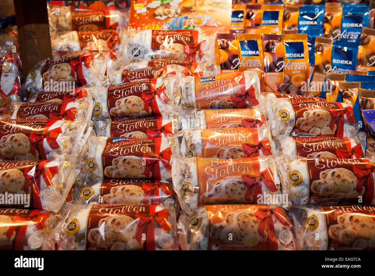 German candy or sweet confectionery stall at Manchester Christmas