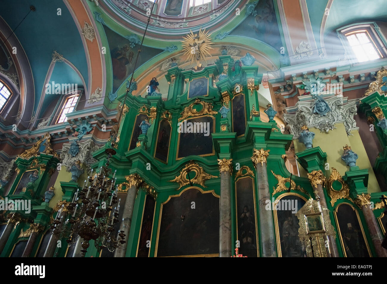 Wooden Baroque Iconostas In The Orthodox Church Of The Holy Spirit ...