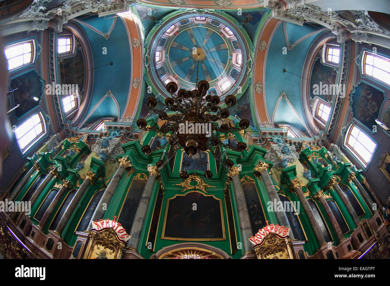 Wooden Baroque Iconostas In The Orthodox Church Of The Holy Spirit ...