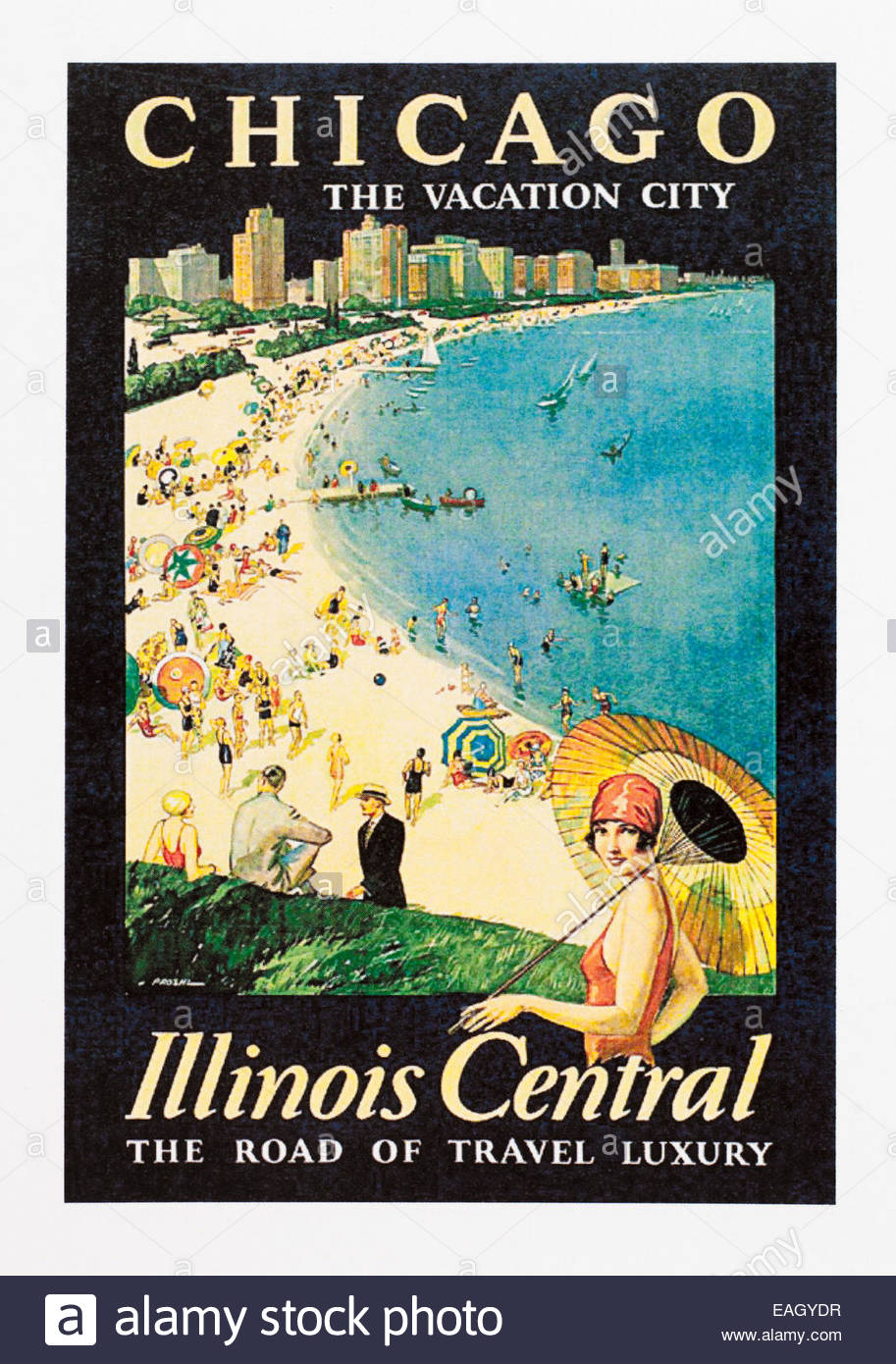 MAGNET Travel Poster Photo Magnet CHICAGO Vacation City Luxury Illinois Central