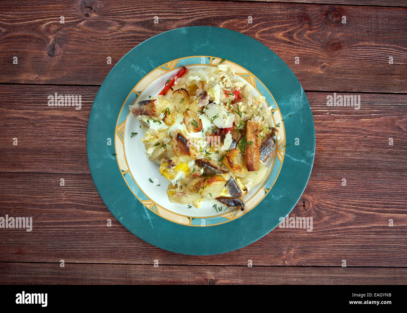 kalalaatikko Baltic Herring Casserole.Finnish cuisine Stock Photo Alamy