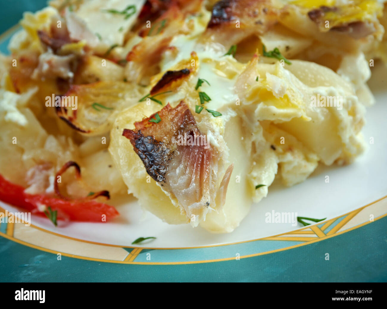kalalaatikko Baltic Herring Casserole.Finnish cuisine Stock Photo Alamy