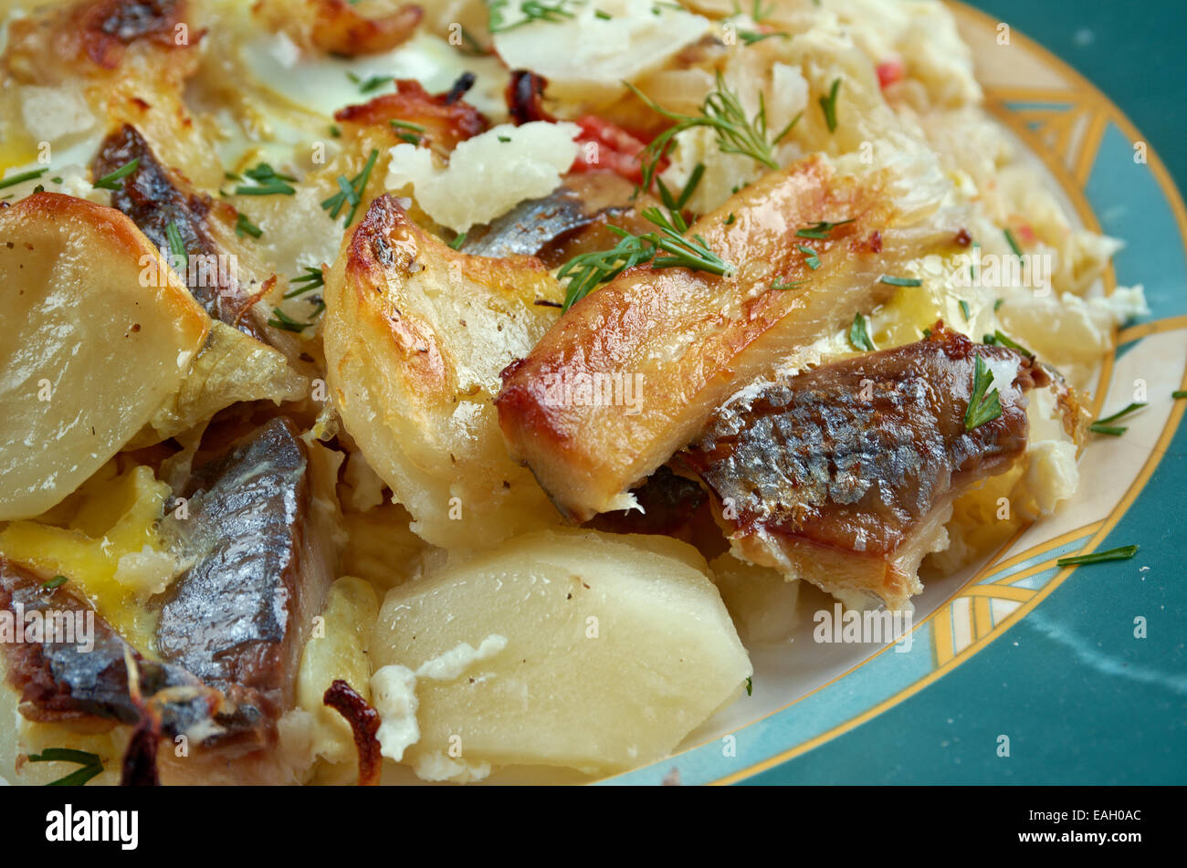 kalalaatikko Baltic Herring Casserole.Finnish cuisine Stock Photo Alamy