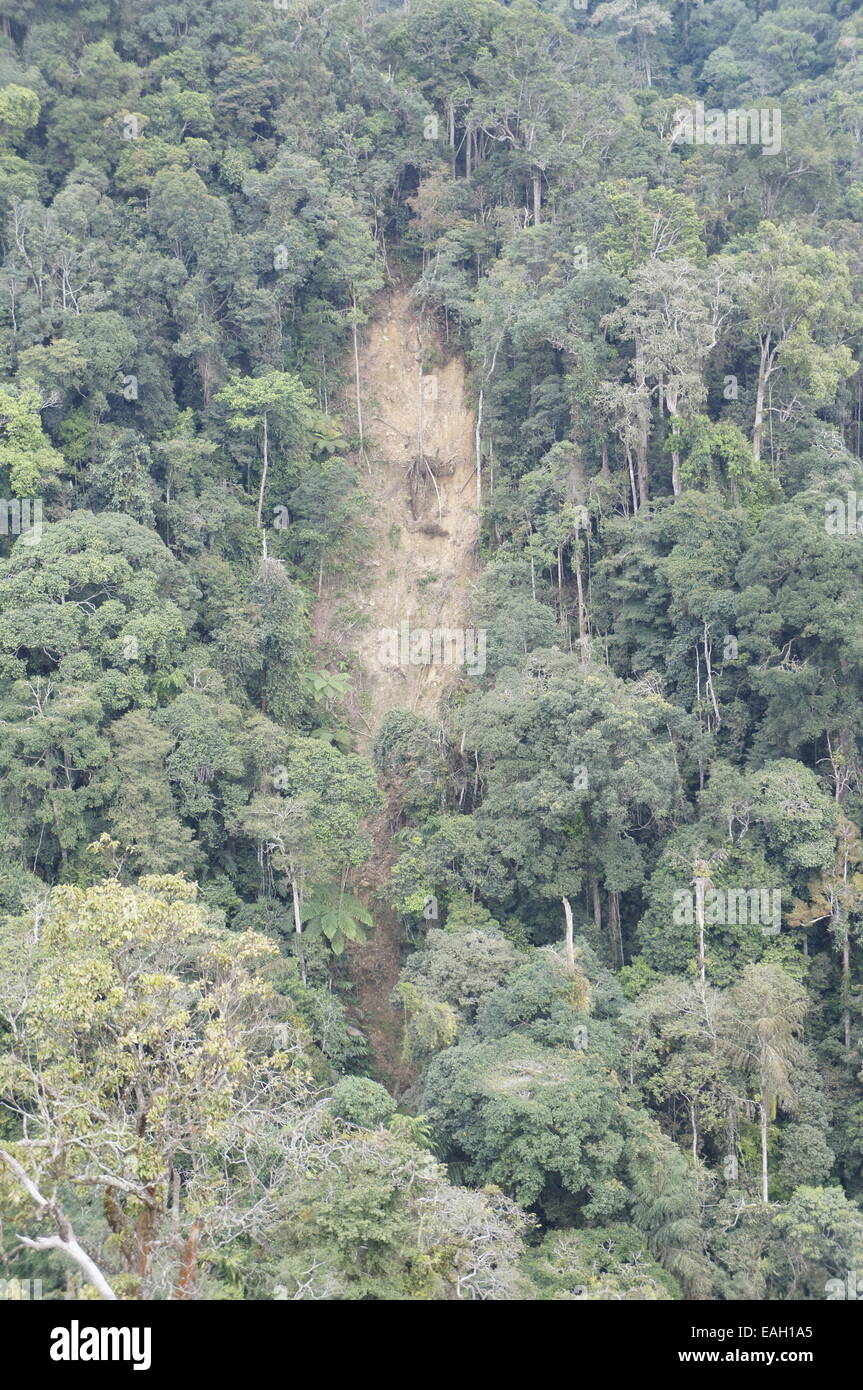 tropical mountain erosion Stock Photo