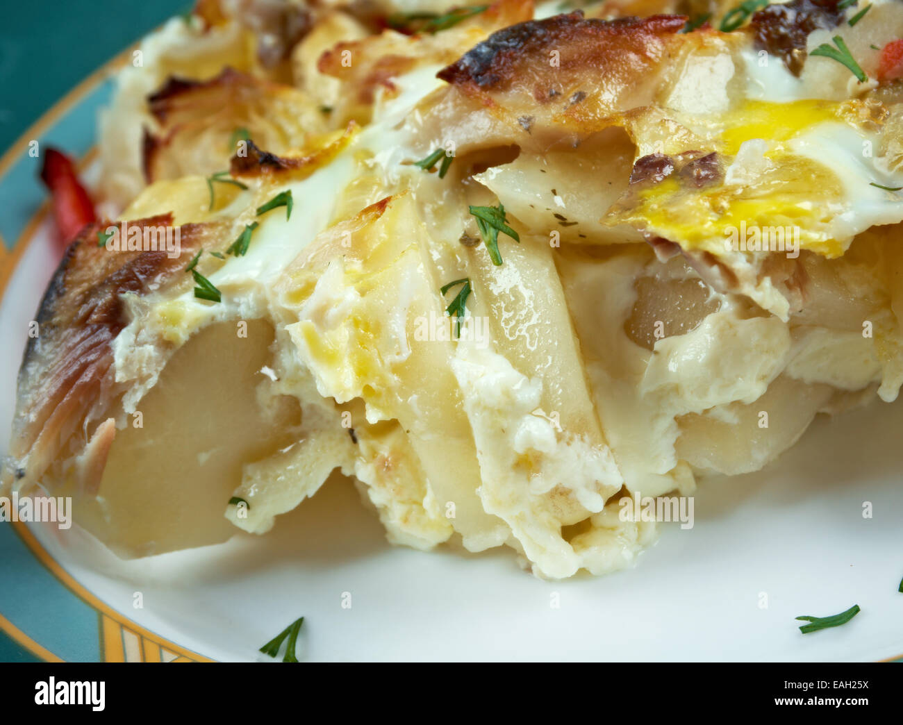 kalalaatikko Baltic Herring Casserole.Finnish cuisine Stock Photo Alamy