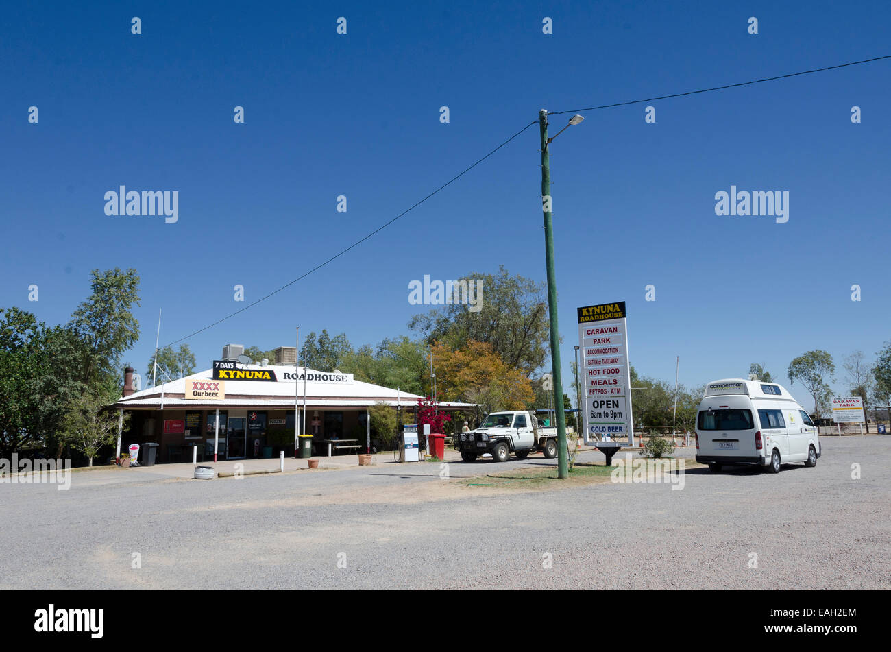 Roadhouse at Kynuna near Winton, Queensland, Australia Stock Photo