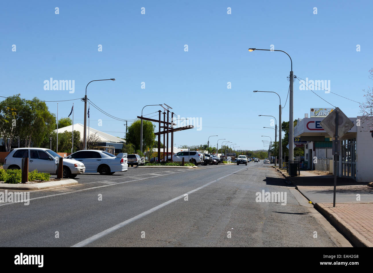 Main street, Ramsay Street, Cloncurry, Queensland, Australia Stock