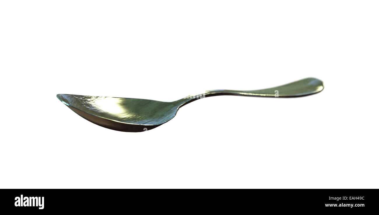 metal spoon isolated on white background Stock Photo - Alamy