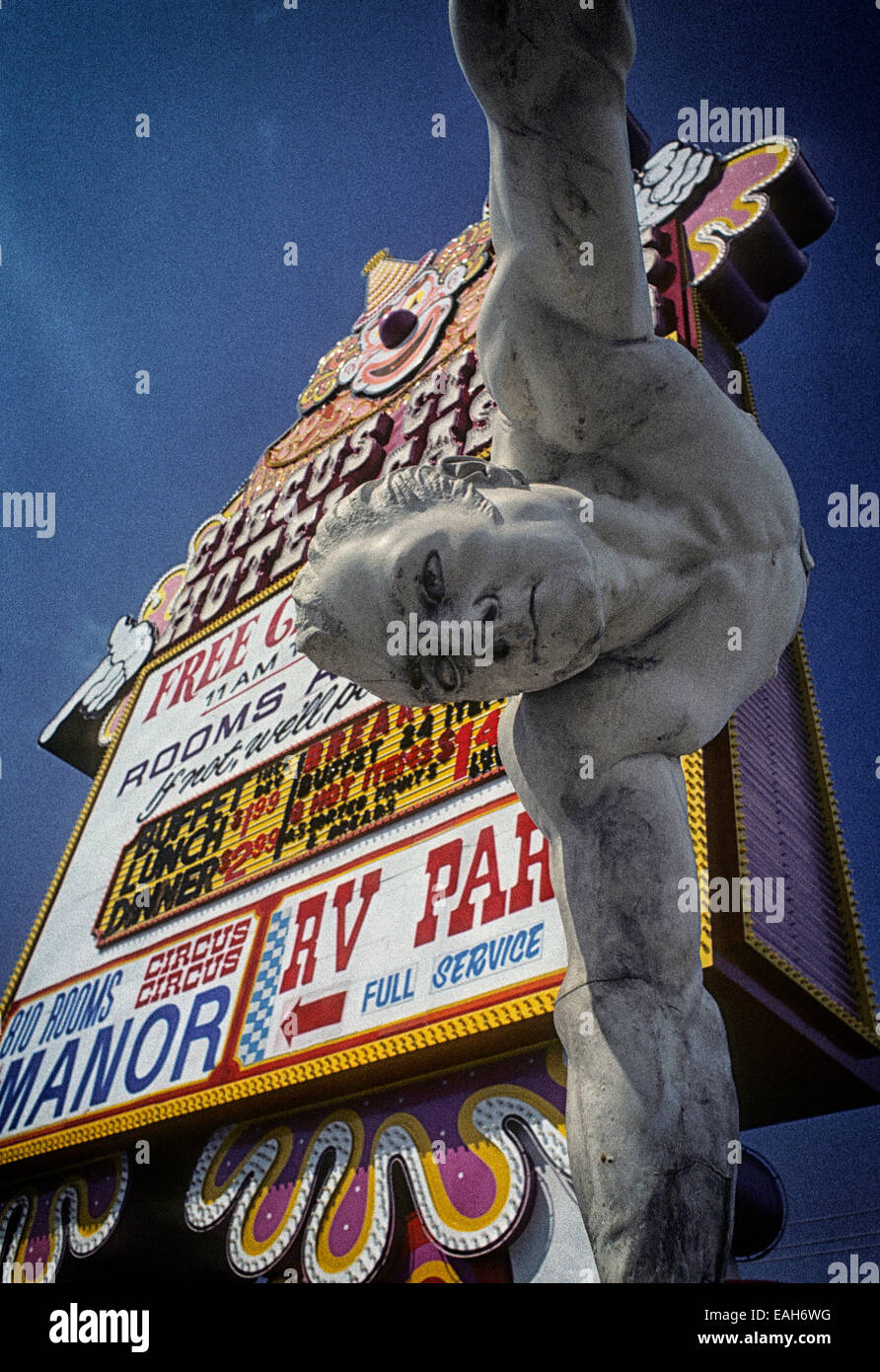 The city of Las Vegas is situated in Nevada's Mojave Desert on American Indian territory and is known mainly for gambling. Stock Photo