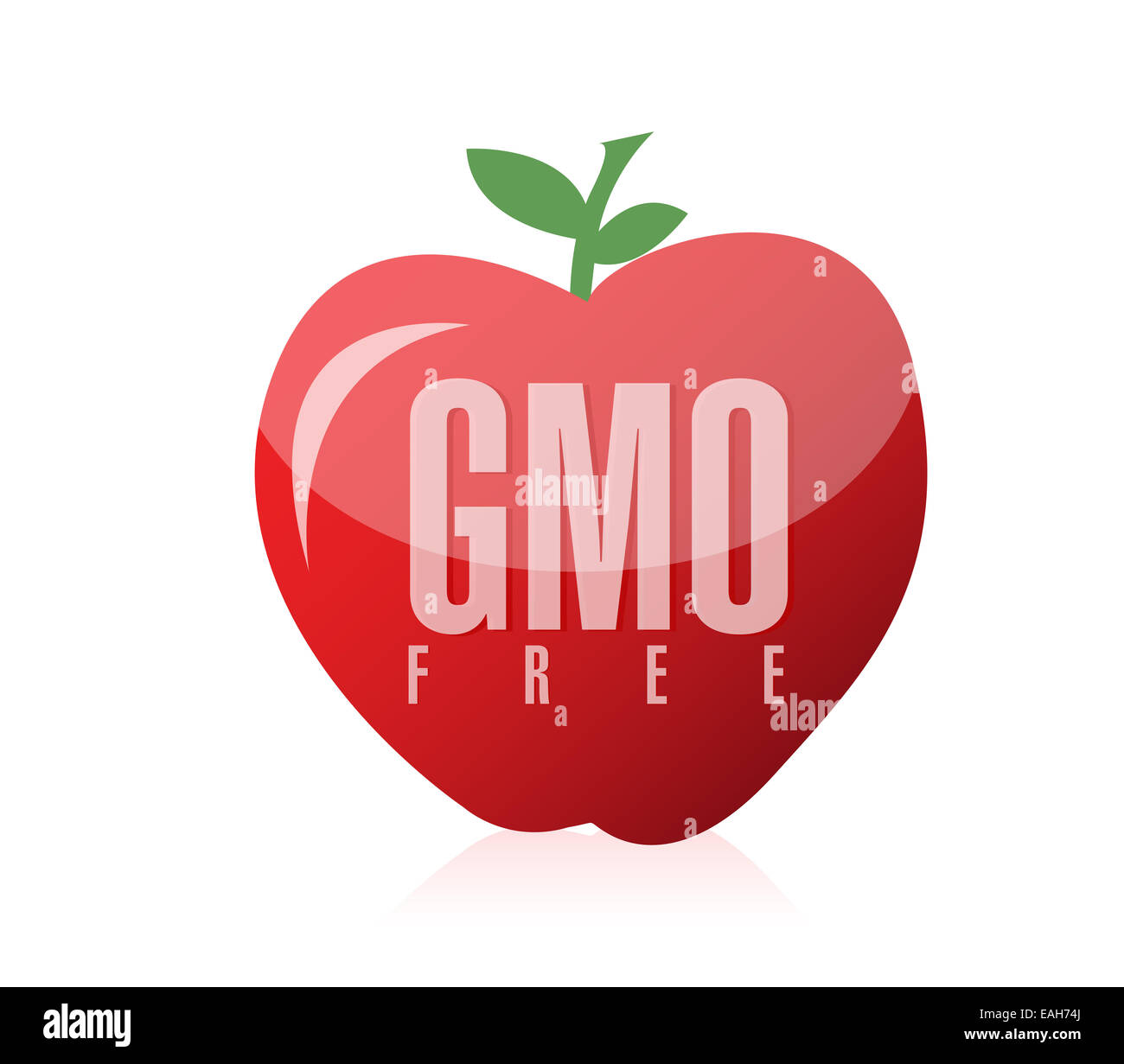 Gmo free food illustration design Stock Photo - Alamy