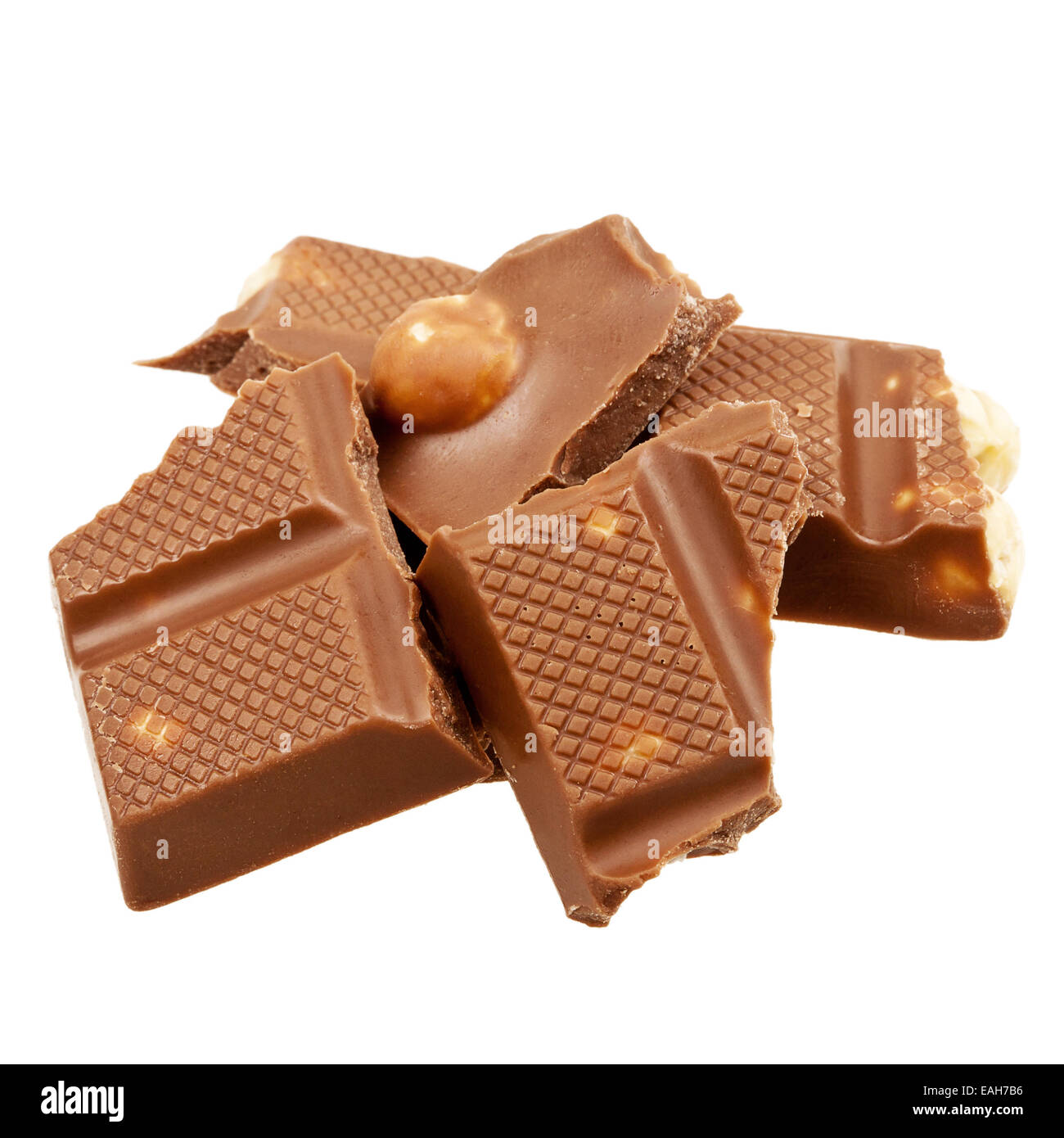 Milk chocolate and hazelnut Cut Out Stock Images & Pictures - Page