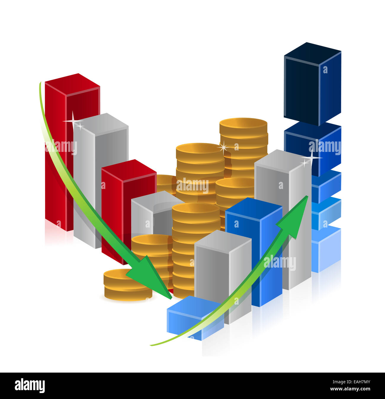 Up and down graphs hi-res stock photography and images - Alamy