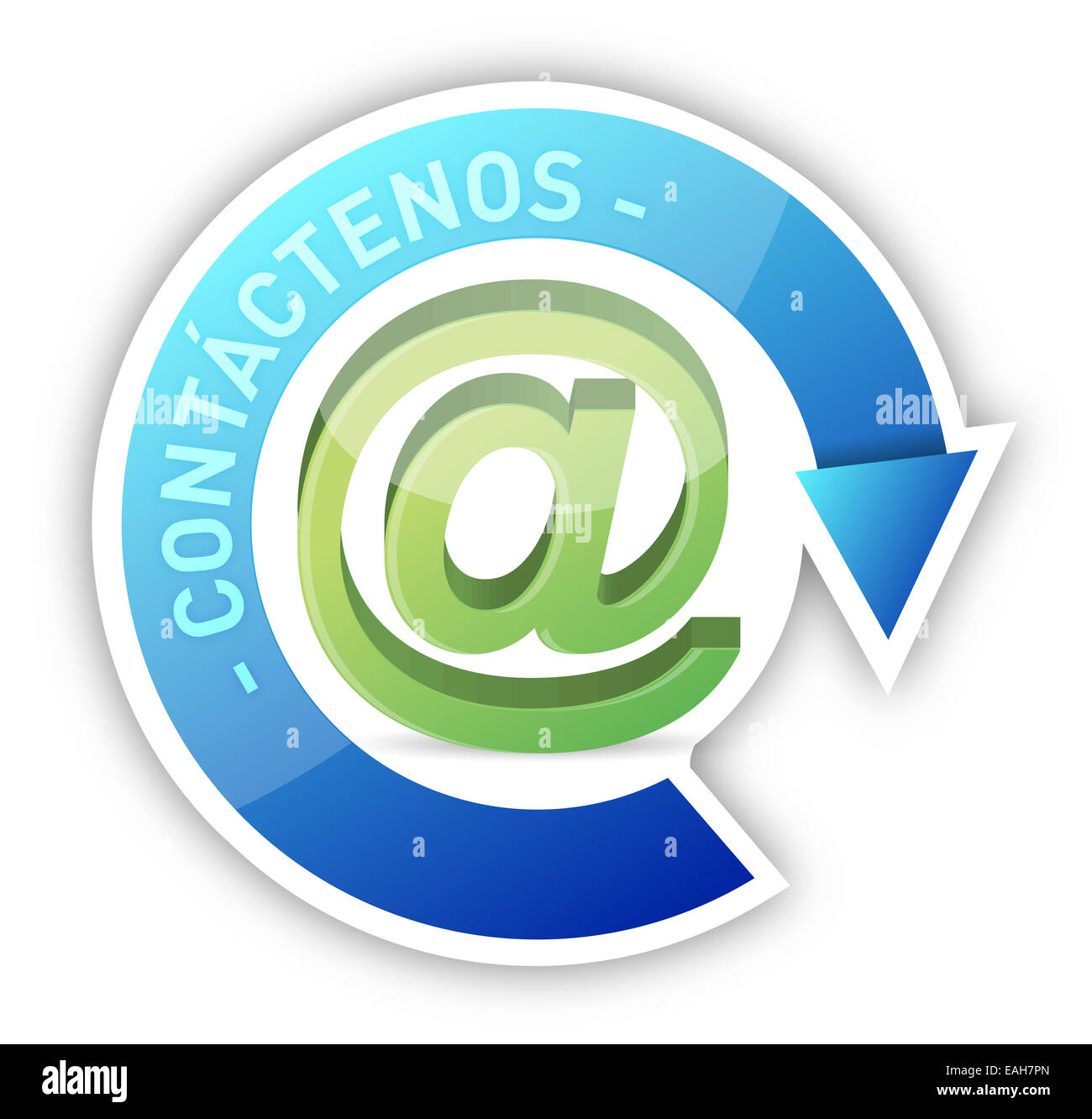 Spanish contact us illustration design Stock Photo