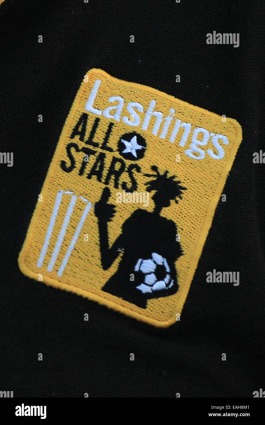 The Lashings logo on a black t-shirt Stock Photo