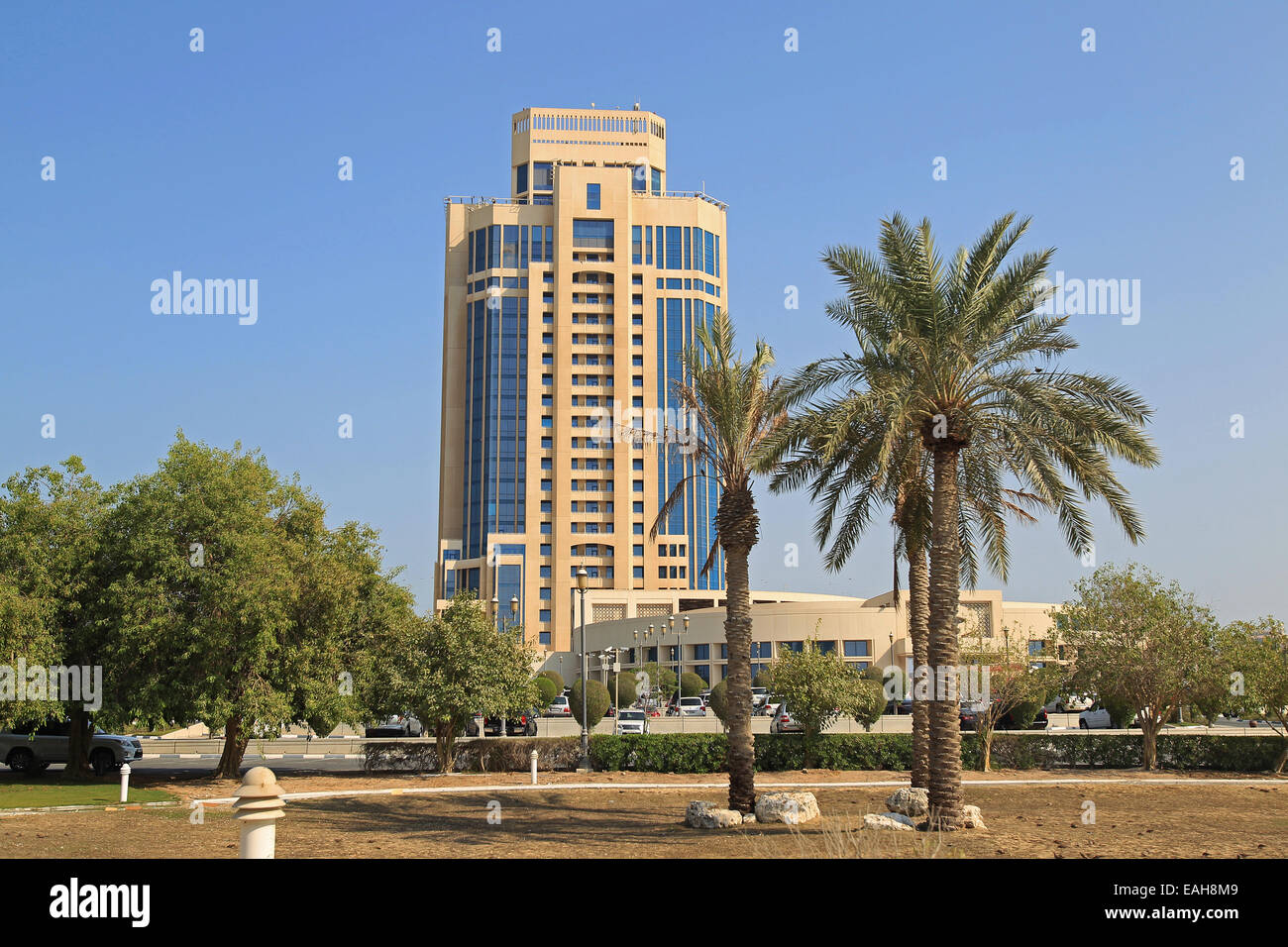 A general view of the exterior of the Ritz-Carlton Hotel, Doha, Qatar Stock Photo