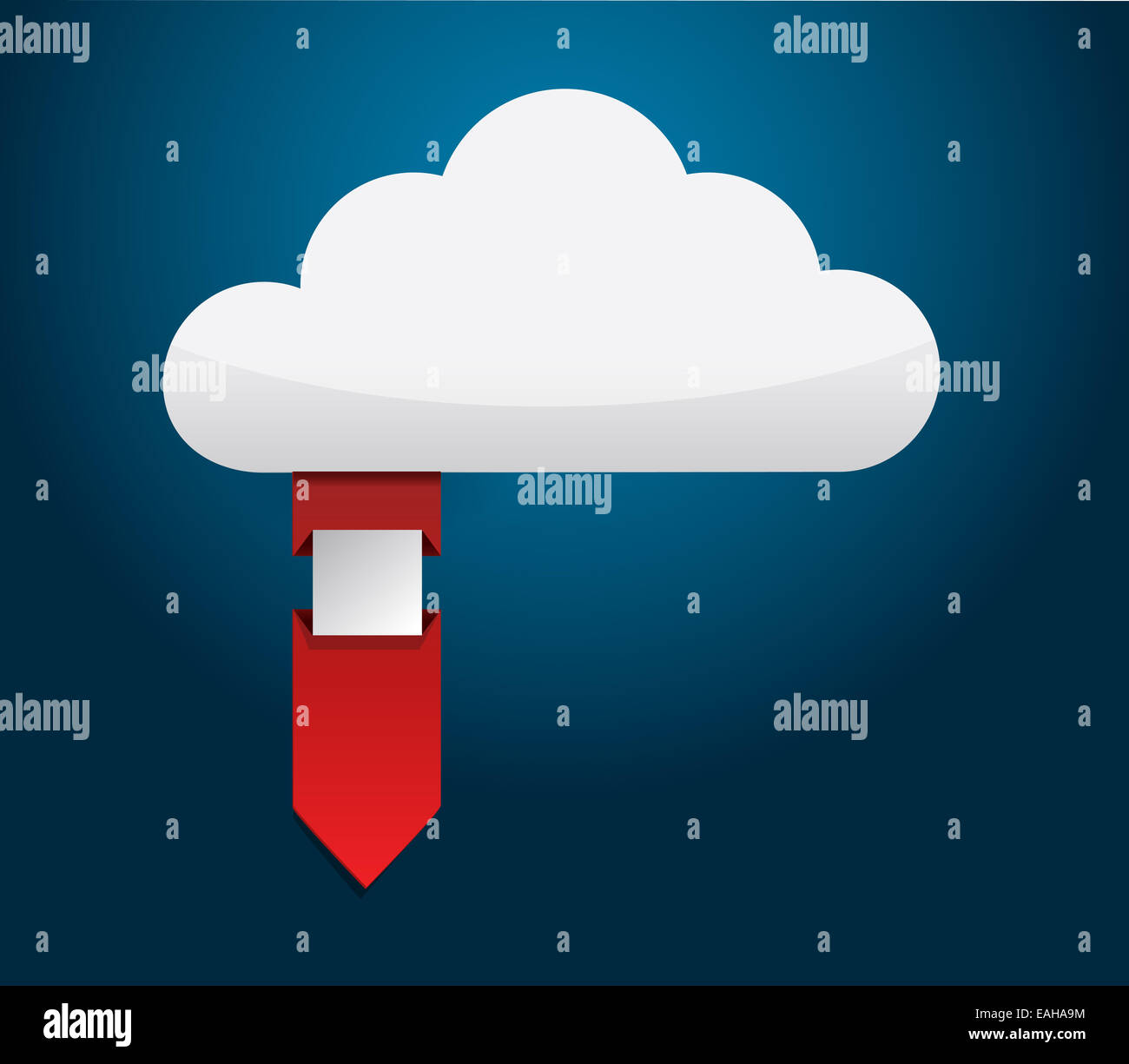 Cloud ribbon illustration Stock Photo - Alamy