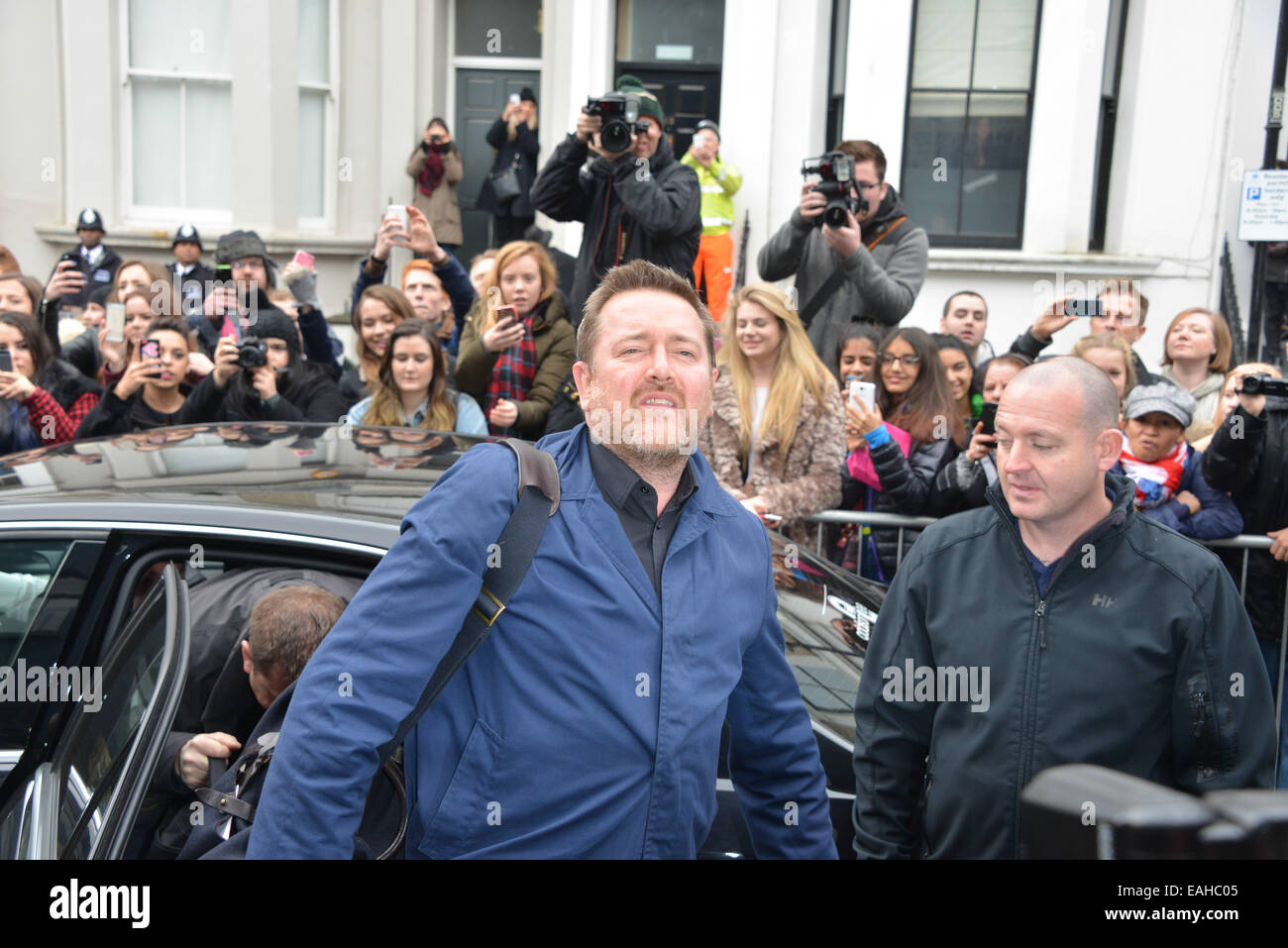 London, UK. 15th November, 2014. Guy Garvey attends to record the Band Aid 30 single at SARM Studios on November 15, 2014 in London, England. () Credit:  See Li/Alamy Live News Stock Photo