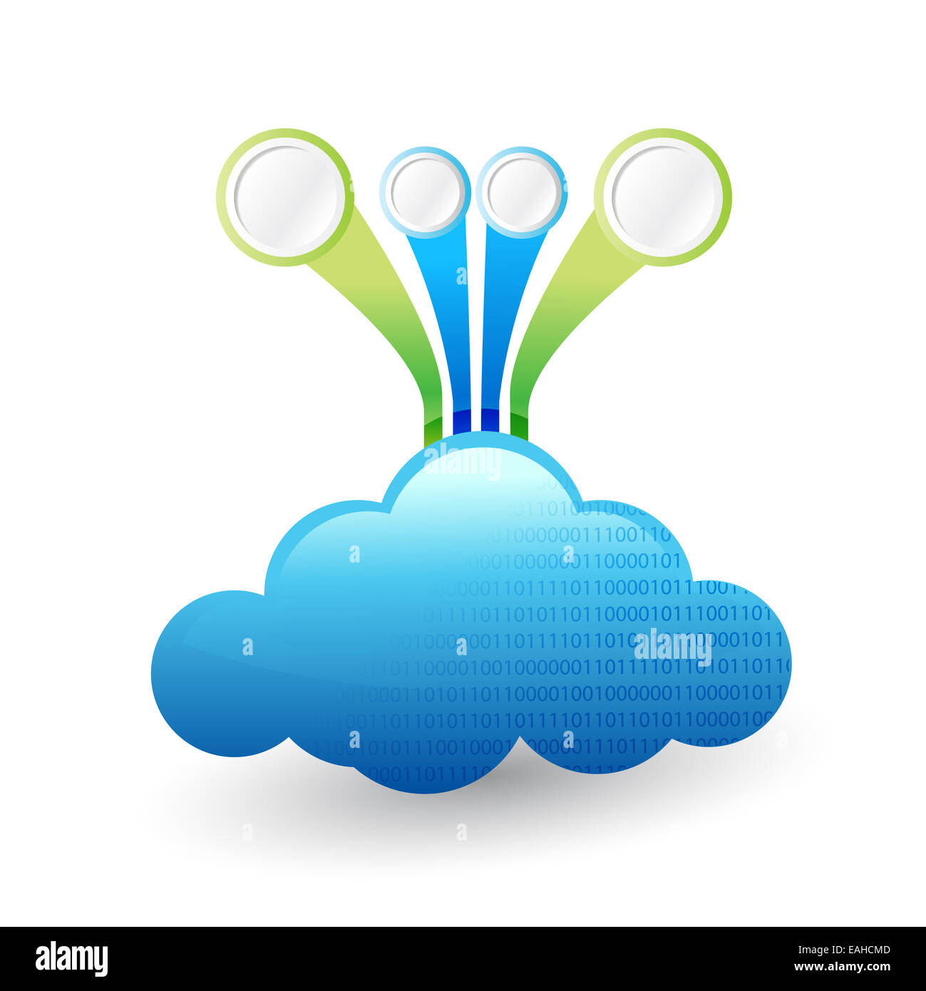 Cloud computing Infographic template illustration Stock Photo - Alamy