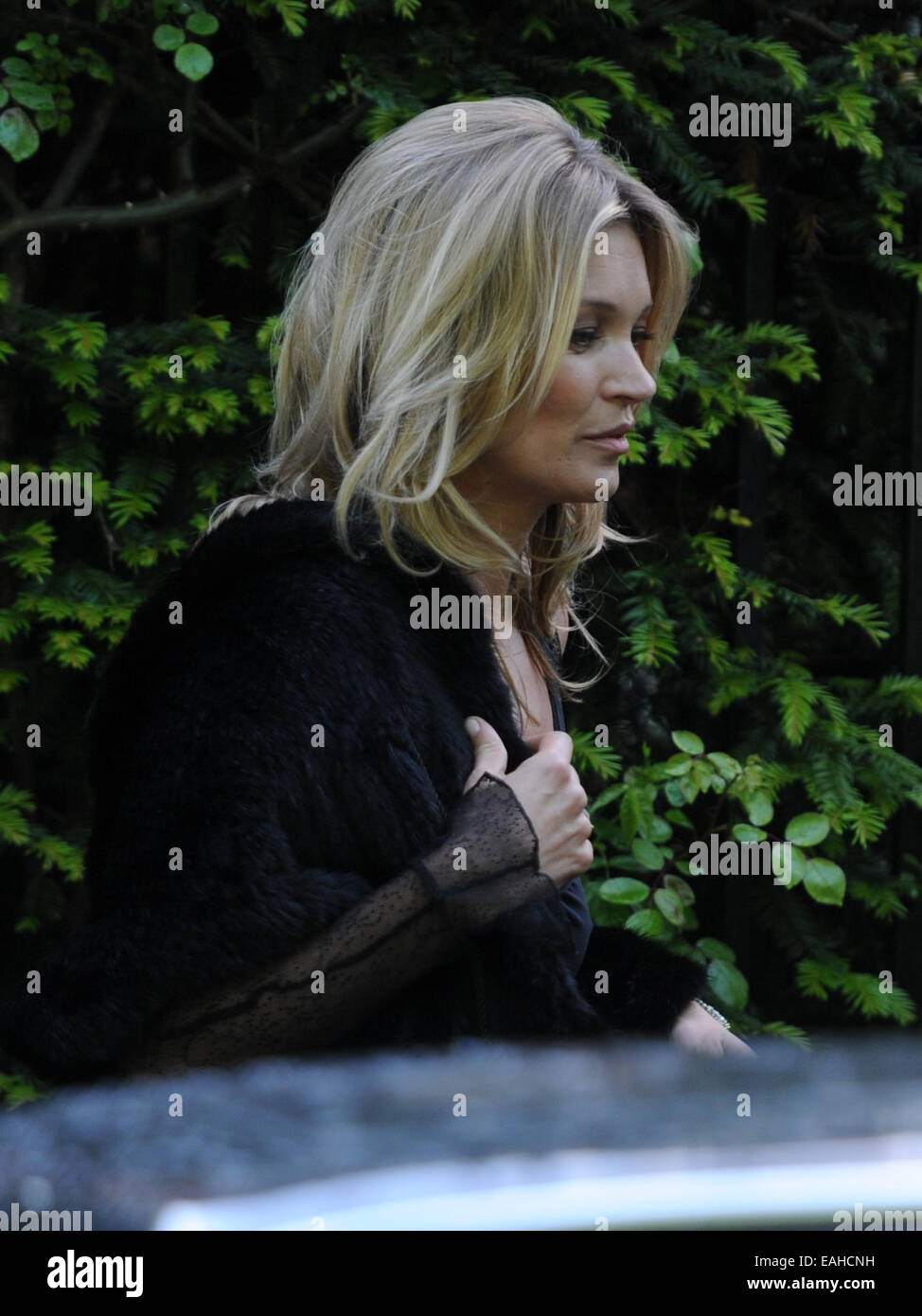 Kate Moss and Jamie Hince seen leaving their home in North London  Featuring: Kate Moss Where: London, United Kingdom When: 13 May 2014 Stock Photo