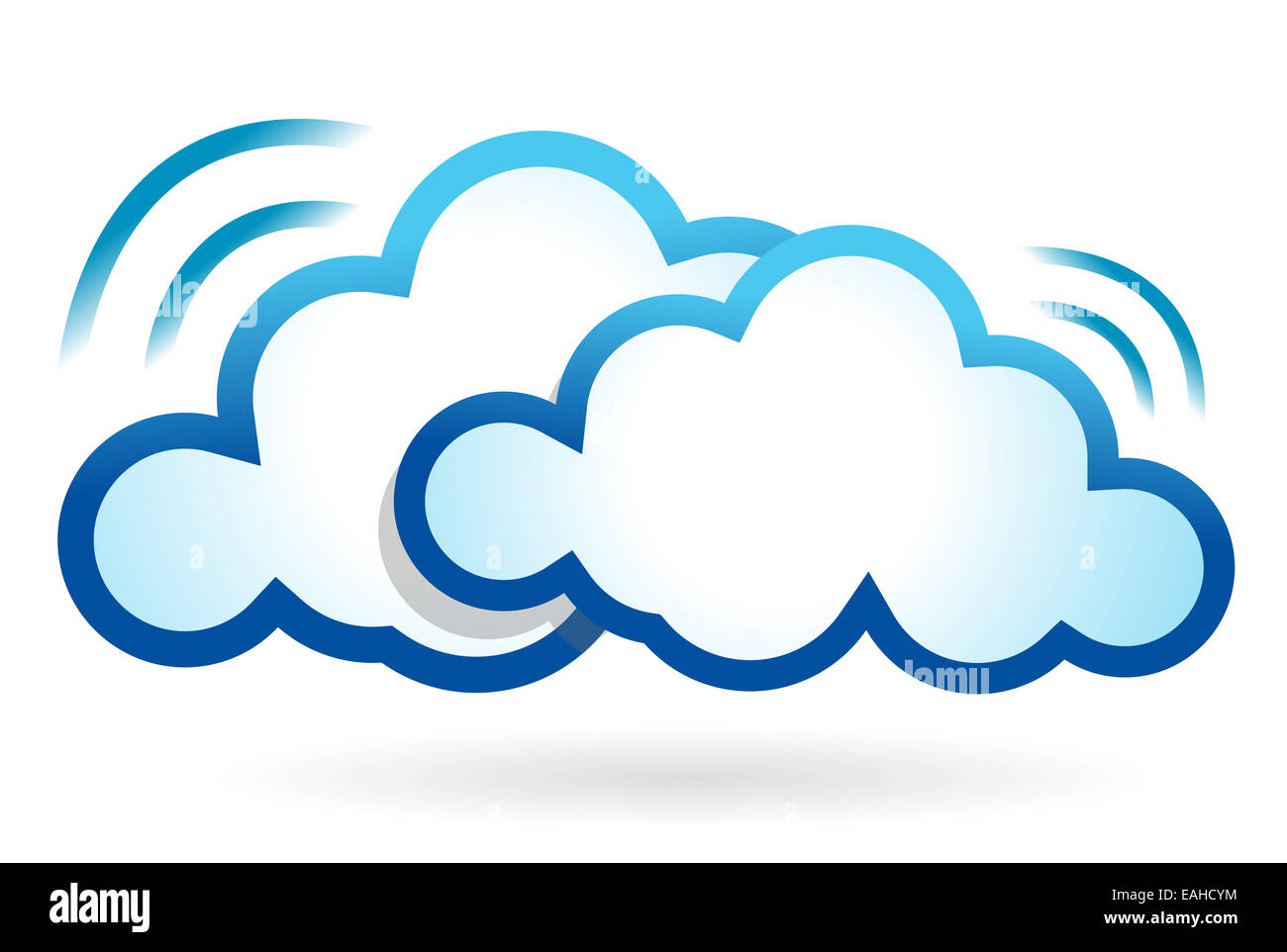 cloud computing wifi concept illustration design over white Stock Photo ...