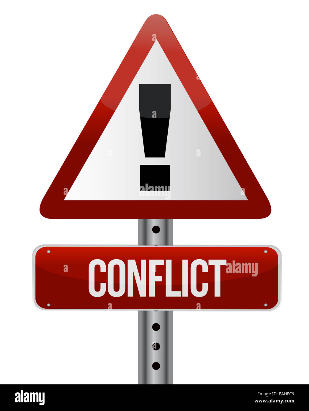 Conflict warning sign Stock Photo Alamy
