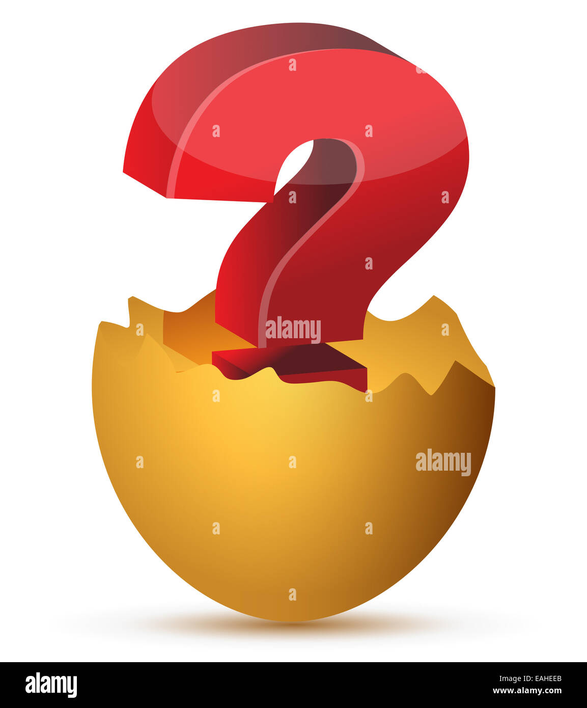 Illustration of egg with red question mark Stock Photo Alamy