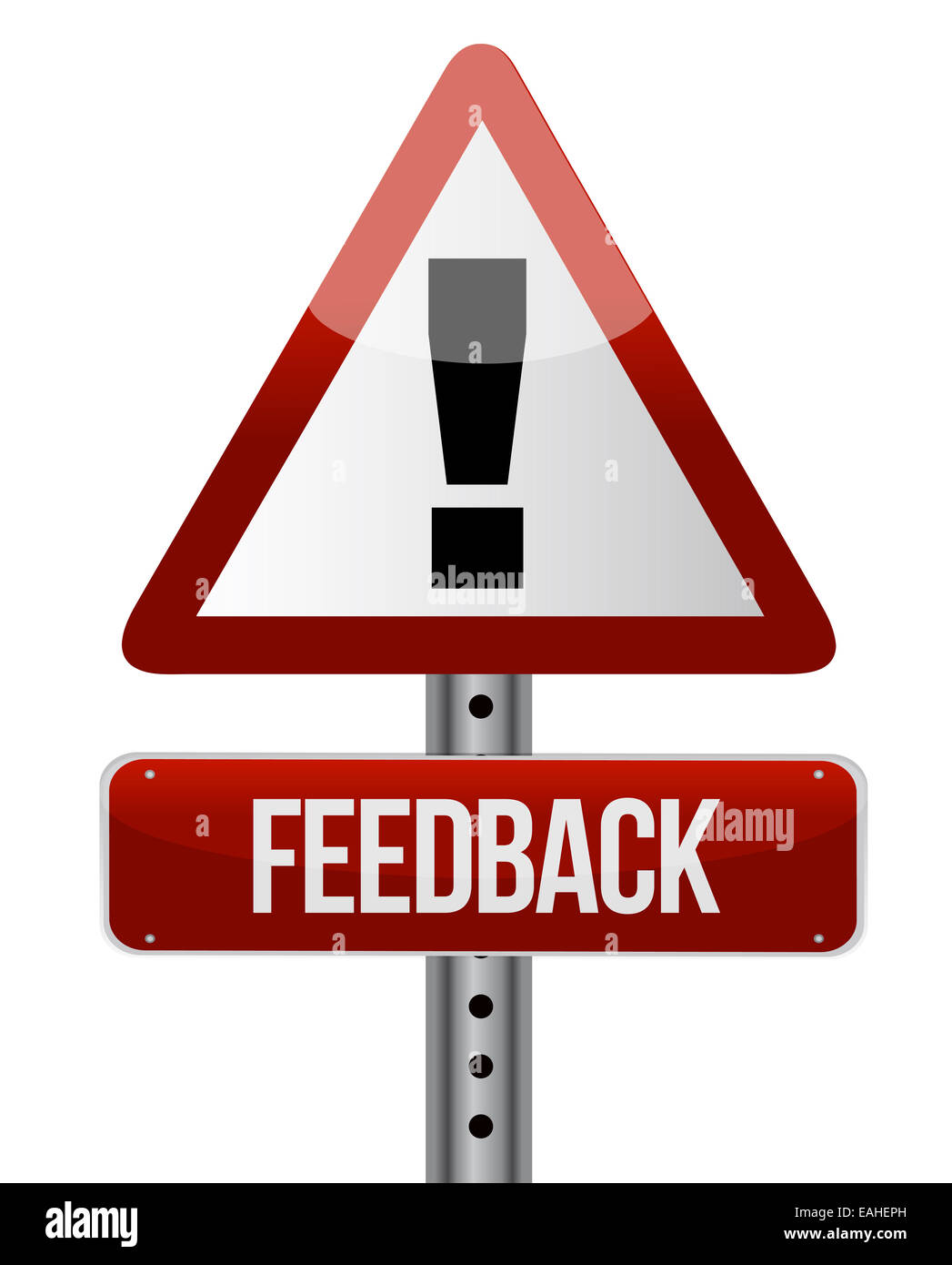 Feedback word on road sign Stock Photo Alamy