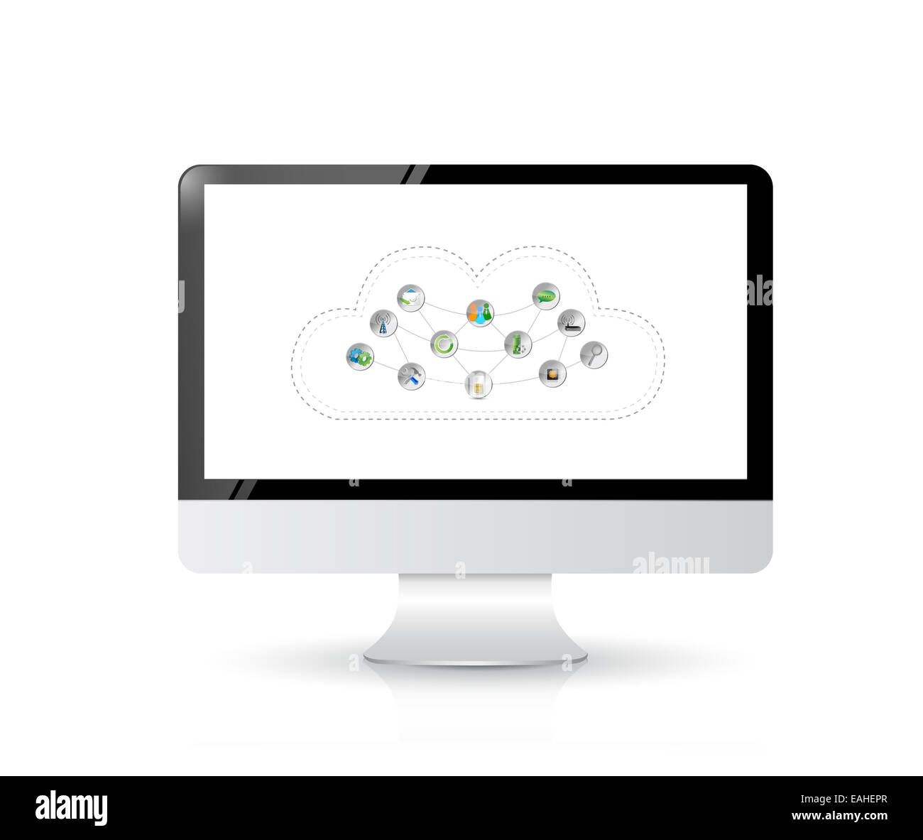 Cloud Computing Concept illustration design Stock Photo - Alamy