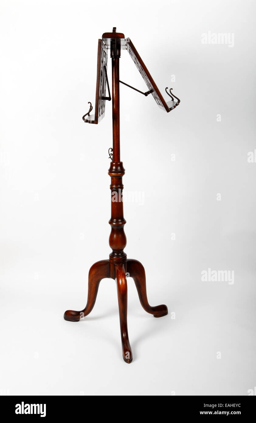 Wooden Duet Music Stand Stock Photo