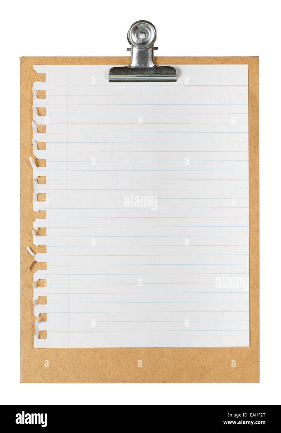 Notepad page on clipboard Stock Photo Alamy