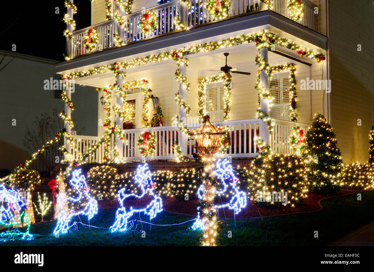 This traditional, Victorianstyle home in a Christmas town/village is