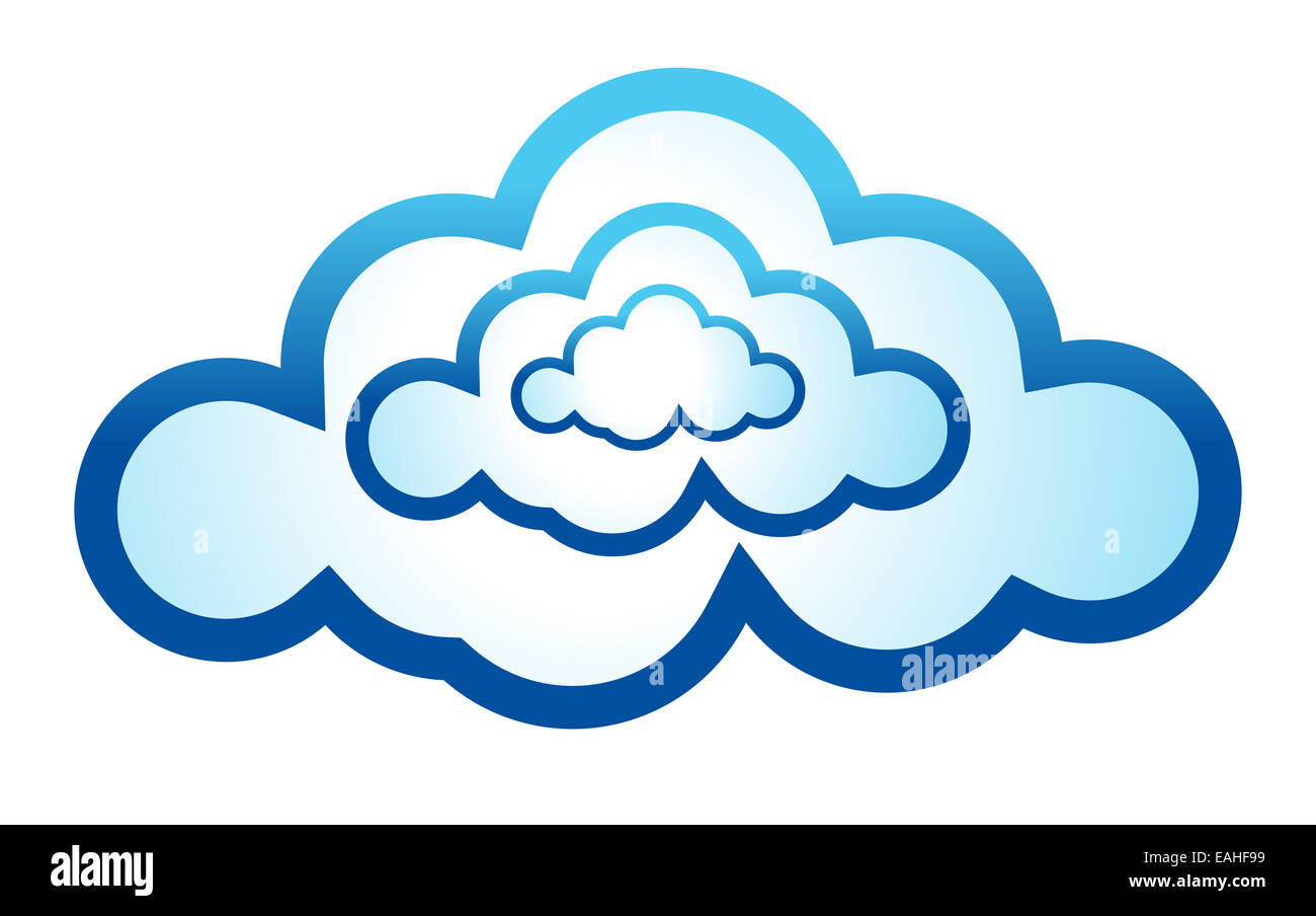 cloud computing icon illustration design on a white background Stock ...